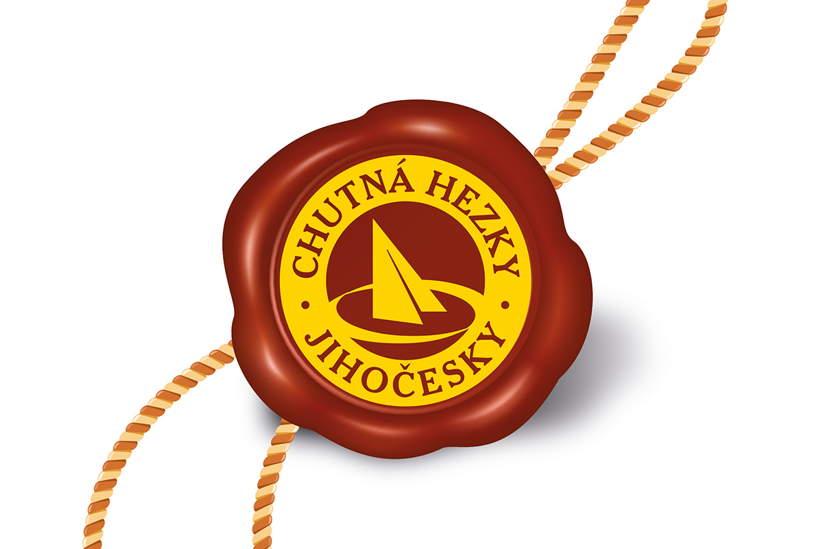 Logo pečeť CHUTNÁ HEZKY. JIHOČESKY